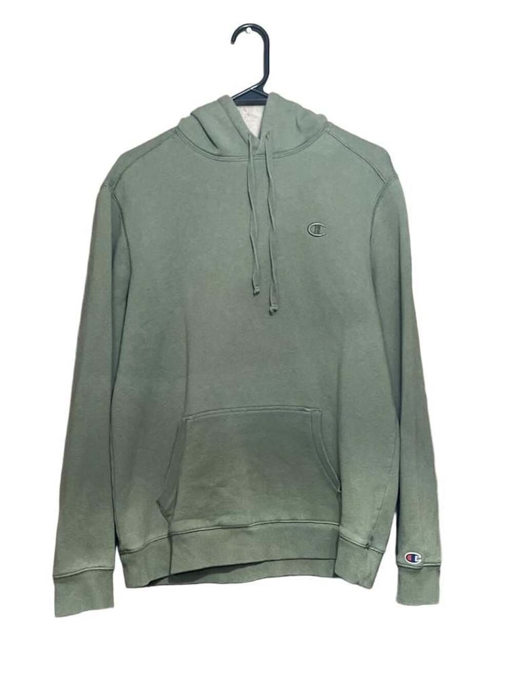 Champion Hoodie Size M Green Fleece Pullover Sweatshirt
